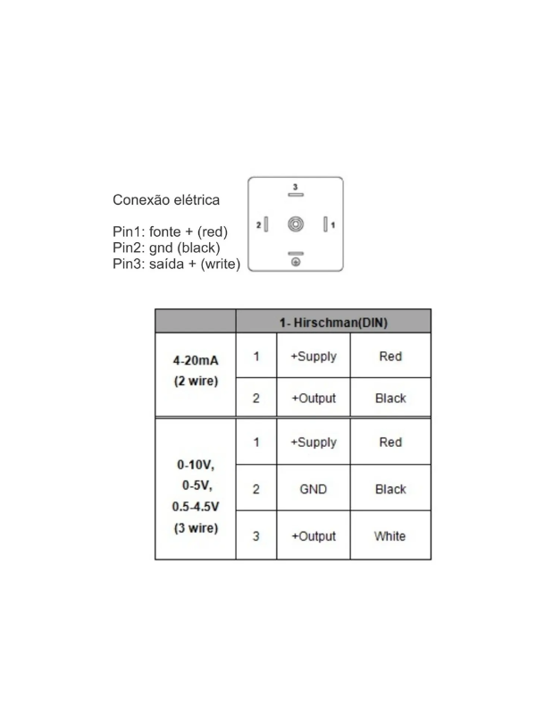 Transdutor De Pressão Com Display 400bar - 4 à 20mA