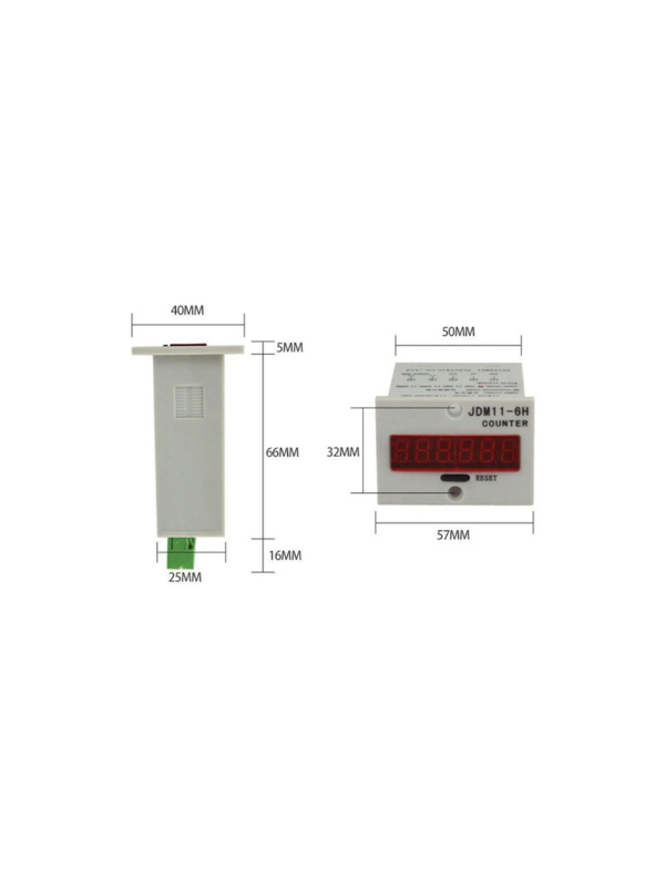 Contador De Pulso Digital Jdm11-6t Contagem C/ Tensão 12-24v