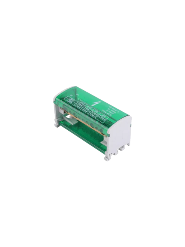Bloco De Distribuição Verde C01-211 P/ Trilho Din 125a 500v