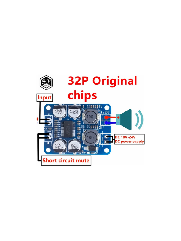 Amplificador 60w Mono 1 Canal Classe D 12-24 Volts Tpa3118