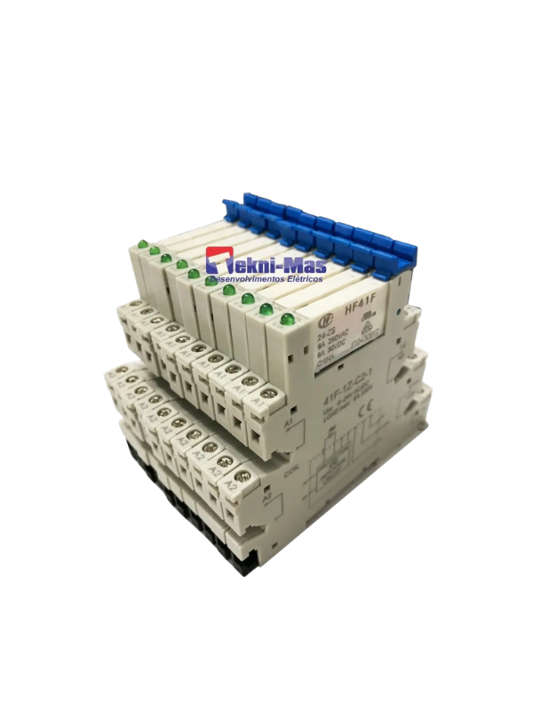 KIT 4x Acoplamento A Relé Slim Para Trilho Din - 24VDC 6A