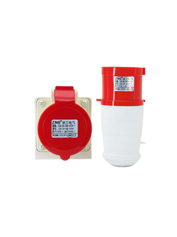 Kit Plug Industrial Zng024l + Tomada Sobrepor Zng124 32a 4p