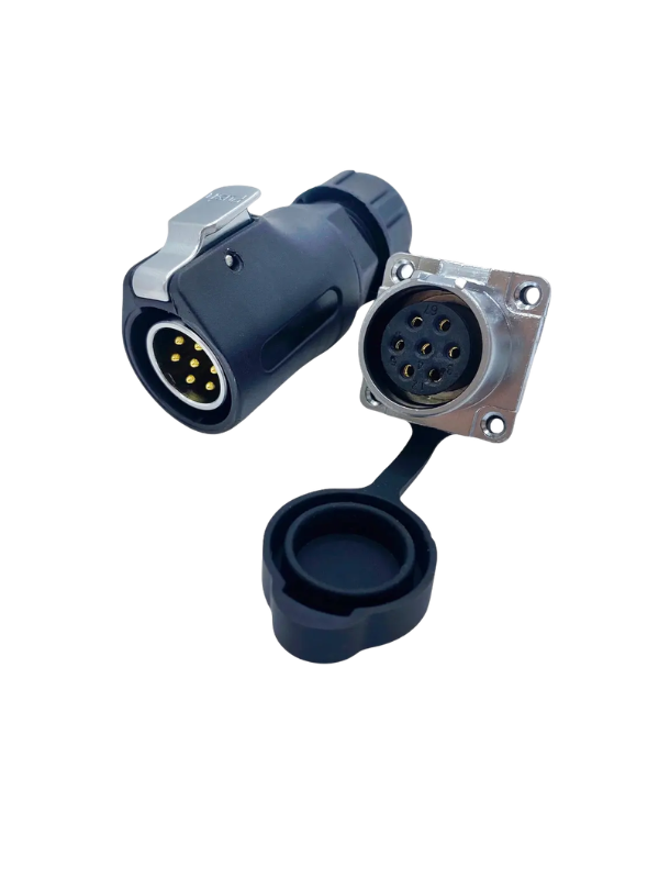 Conector 7 Pinos Prova D'agua Industrial Xhe20 Engate Rápido