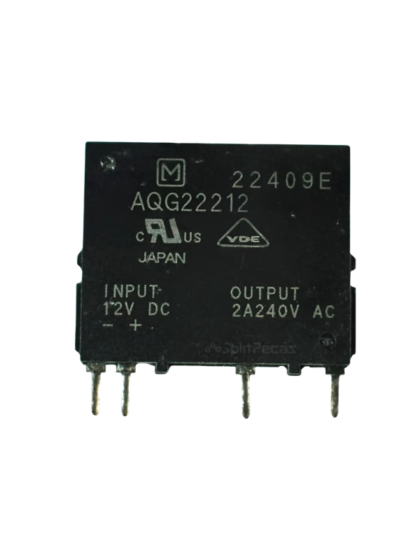 Relé De Estado Sólido Sibratec AQG22212B02 - 12VDC 2A 4 Pinos