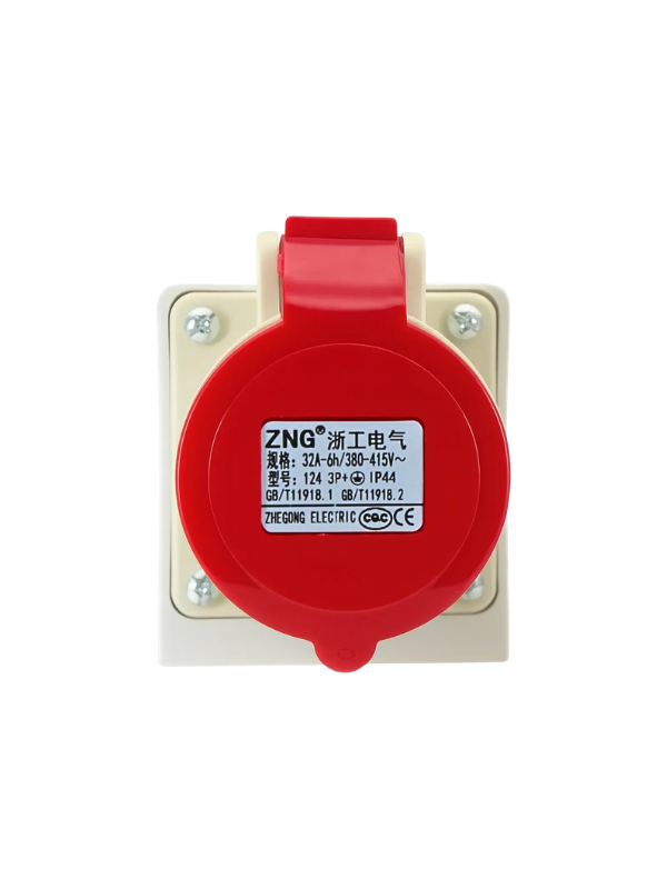 Tomada Sobreposta 32a 4 Pinos Zng124 Plug 3p+t Ip44