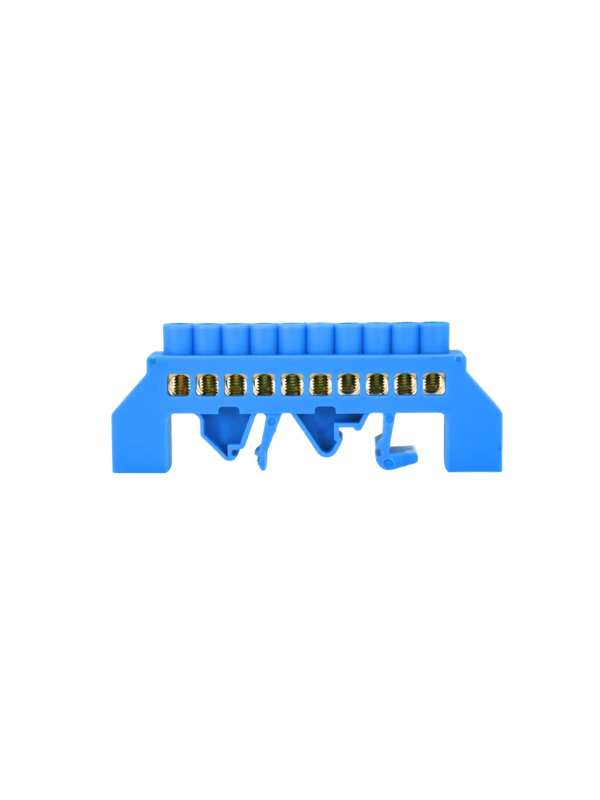 Bloco Terminais Xp0609k-10p Barramento Neutro 10 Furos Azul