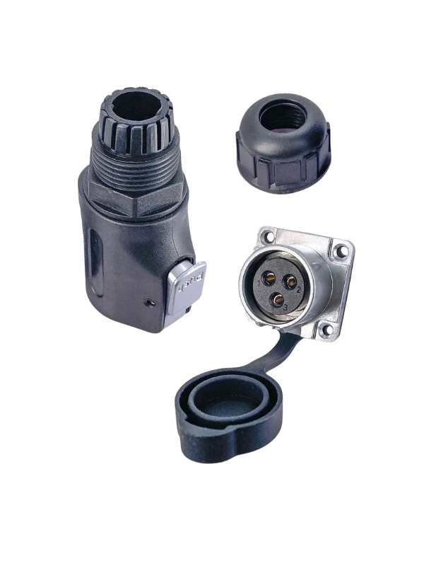 Conector 3 Pinos Prova D'agua Industrial Xhe20 Engate Rápido