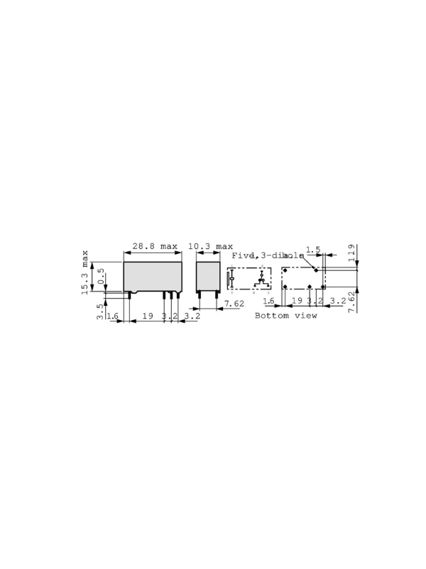 Relé Eletromecânico Pcb 24vdc 8a G6rn-1 Dc24 Omron 5 Pinos