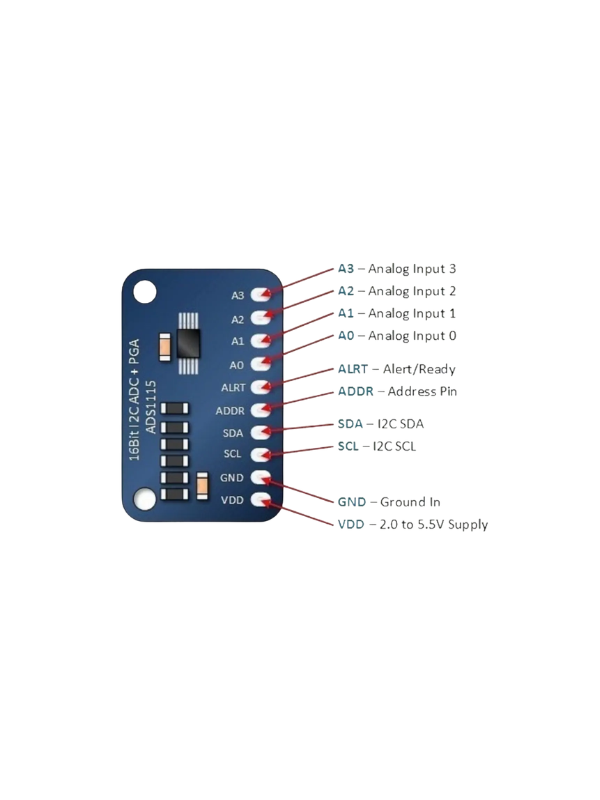 10x Conversor Analógico Digital Ads1115 Adc+pga Esp32 Ardui