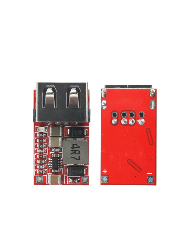 2x Conversor De Tensão 6-24vdc Pra Usb Com 5v Fixo 3a Hw-384