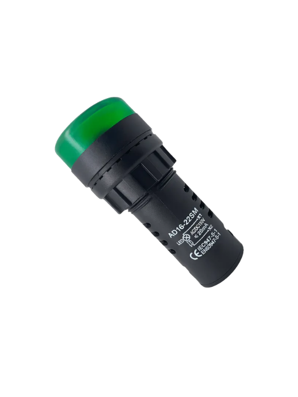 Indicador Luminoso Com Buzzer 22mm 220VAC - VERDE