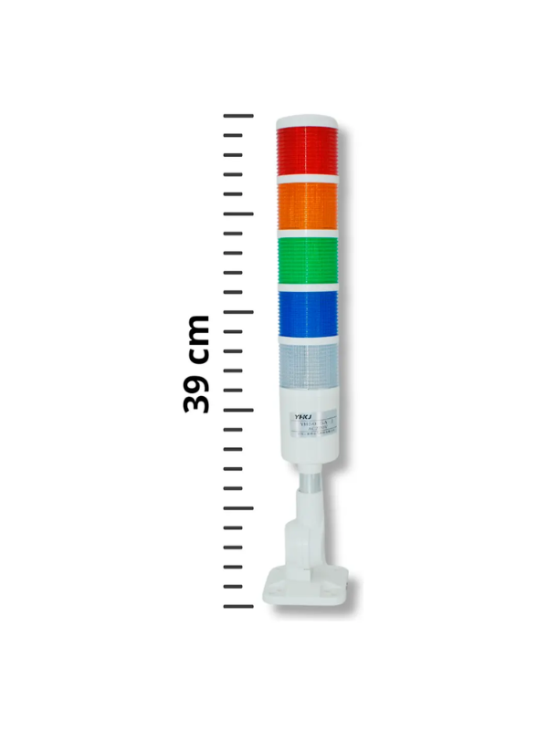 Sinaleiro Torre Led 220vac Com Aviso Sonoro 5 Cores Yh50-5a