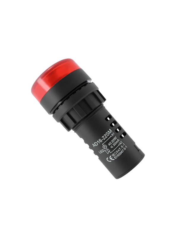Indicador Luminoso Com Buzzer 22mm 220VAC - VERMELHO