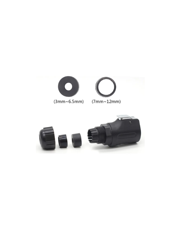 Conector 7 Pinos Prova D'agua Industrial Xhe20 Engate Rápido
