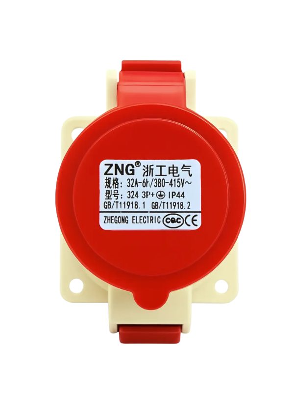 Tomada Sobreposta 32a-6h 4 Pinos Zng324 Plug 3p+t Ip44