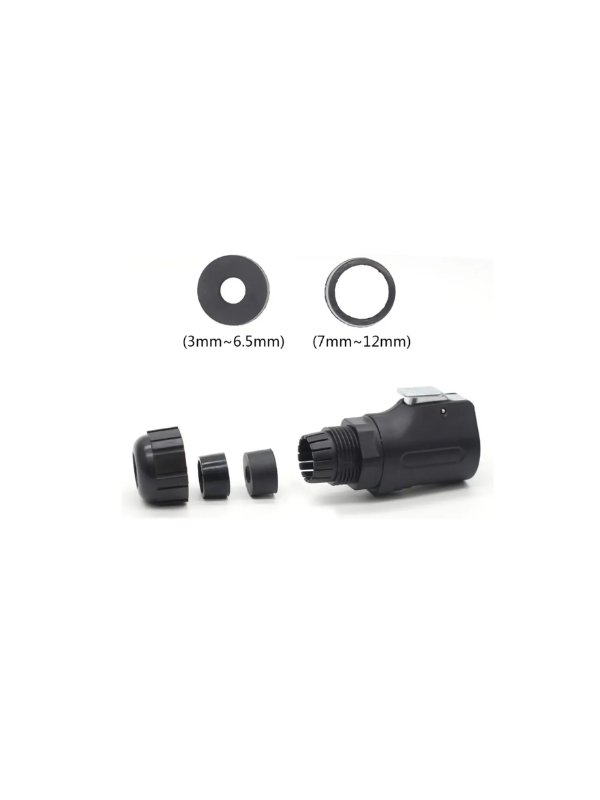 Conector 3 Pinos Prova D'agua Industrial Xhe20 Engate Rápido