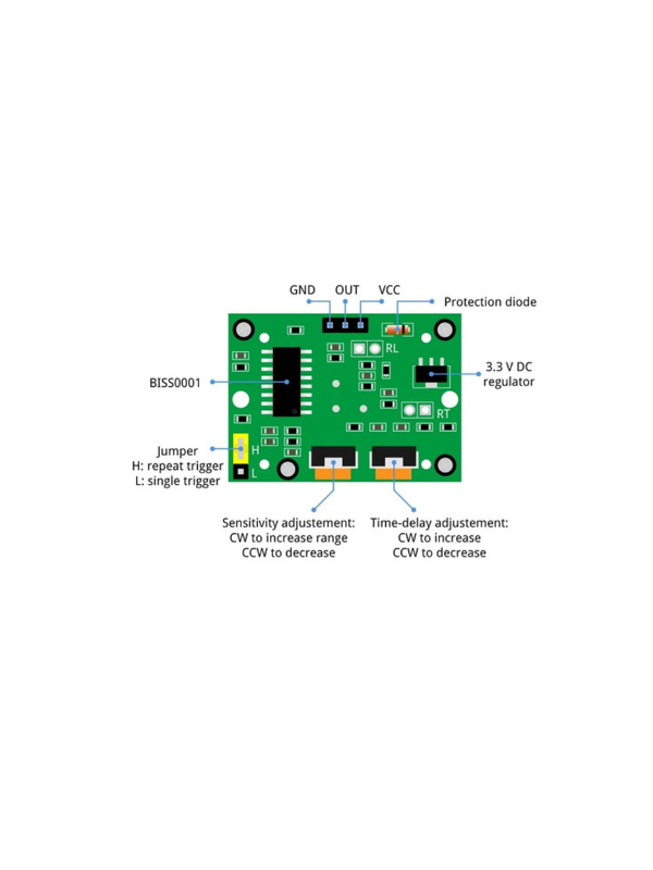 10x Sensor De Presença Infravermelho DYP-ME003 / HC-SR501