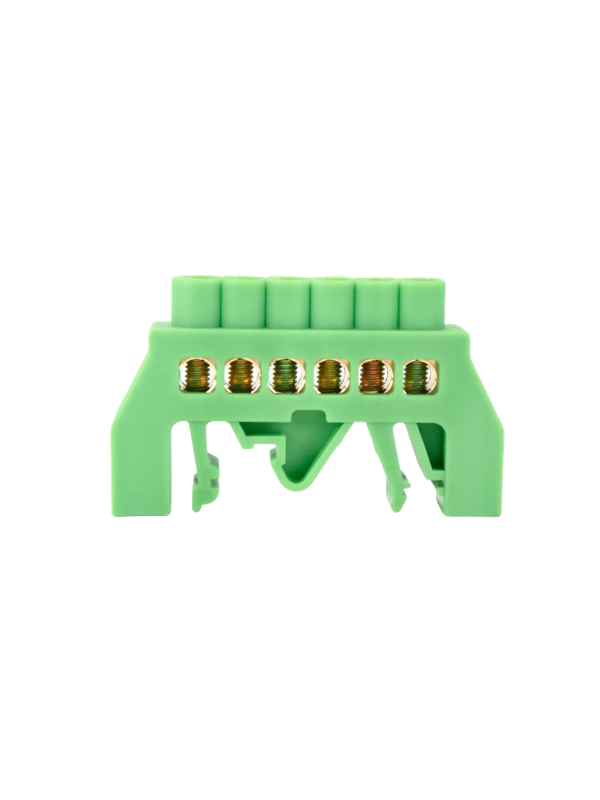 2x Barramento Pente Terra Xp0609k-6p Base Verde 6 Módulos