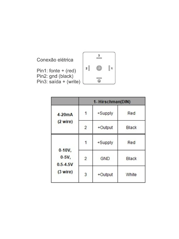 Transdutor De Pressão 400bar - 0 à 10V