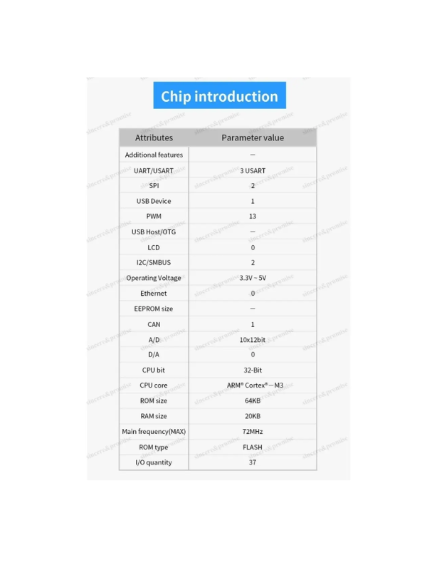 2 Unidades Stm32f103 C8t6 Arm Stm32 Cortex-m3 Stm32f103c8t6