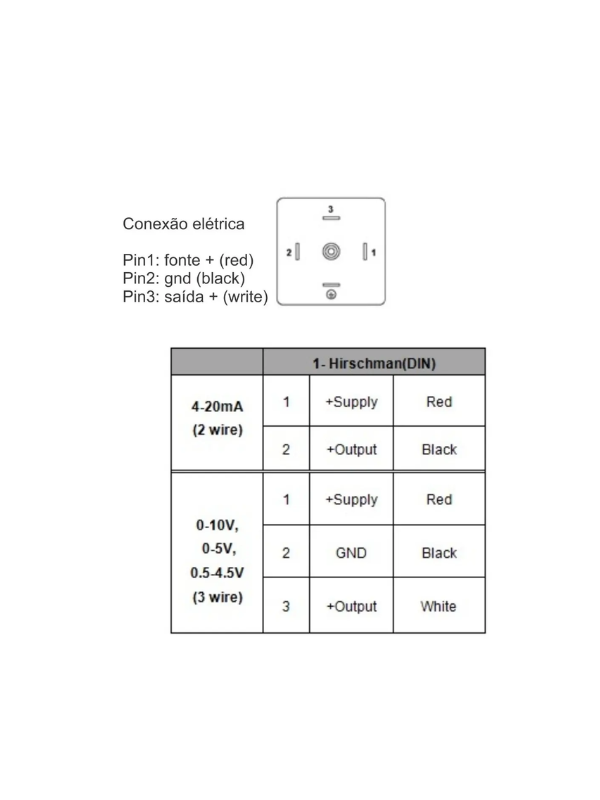 Transdutor De Pressão 250bar - 0 à 10V