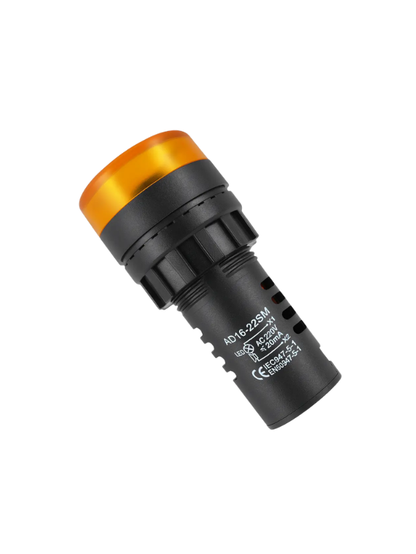 Indicador Luminoso Com Buzzer 22mm 24VDC - AMARELO