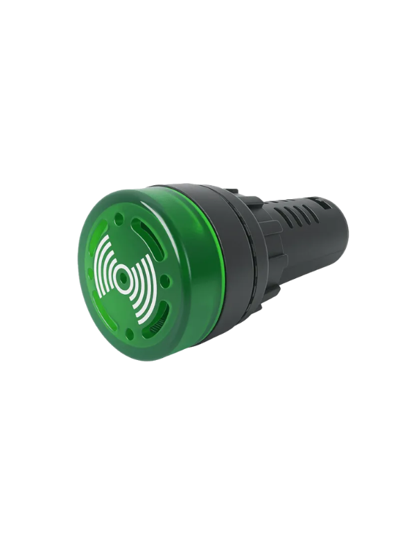 Indicador Luminoso Com Buzzer 22mm 220VAC - VERDE