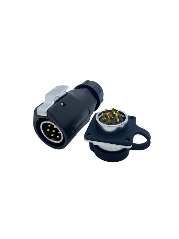 Conector 7 Pinos Prova D'agua Industrial Xhe20 Engate Rápido