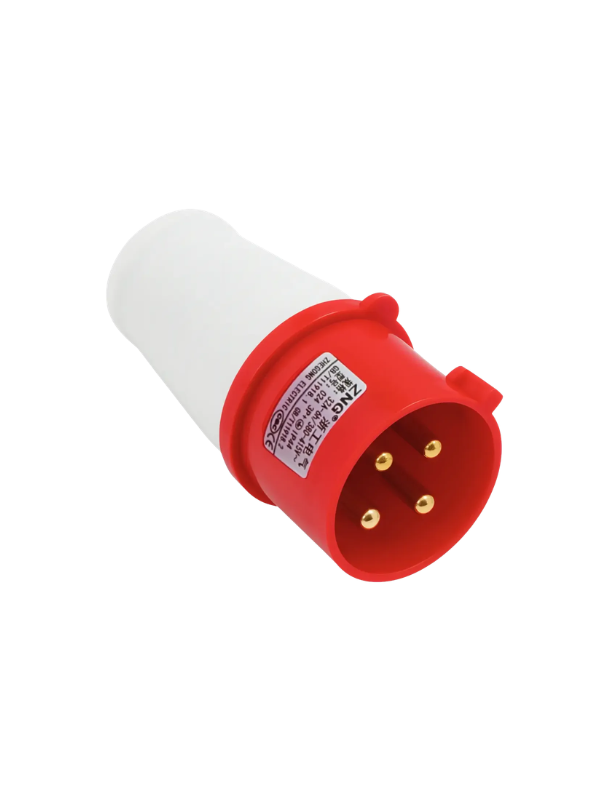 Plug Industrial 32a Zng024l Flecha 32a-6h 4 Pinos 3p+t Ip44