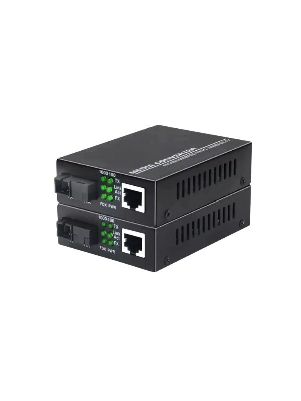 Conversor Gigabit Dual Rj45 Para Fibra Óptica Par