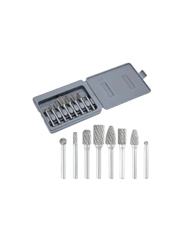 Jogo De 8 Brocas Fresa Rotativa Com Haste 6mm