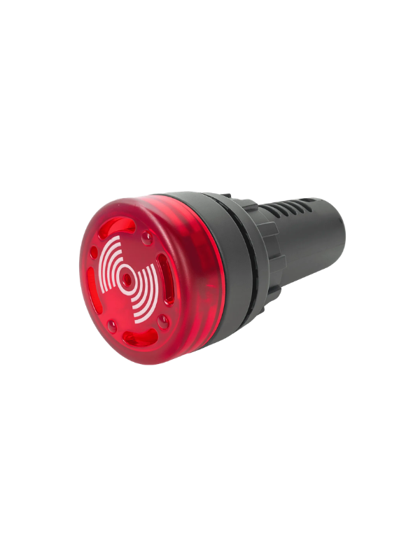 Indicador Luminoso Com Buzzer 22mm 220VAC - VERMELHO