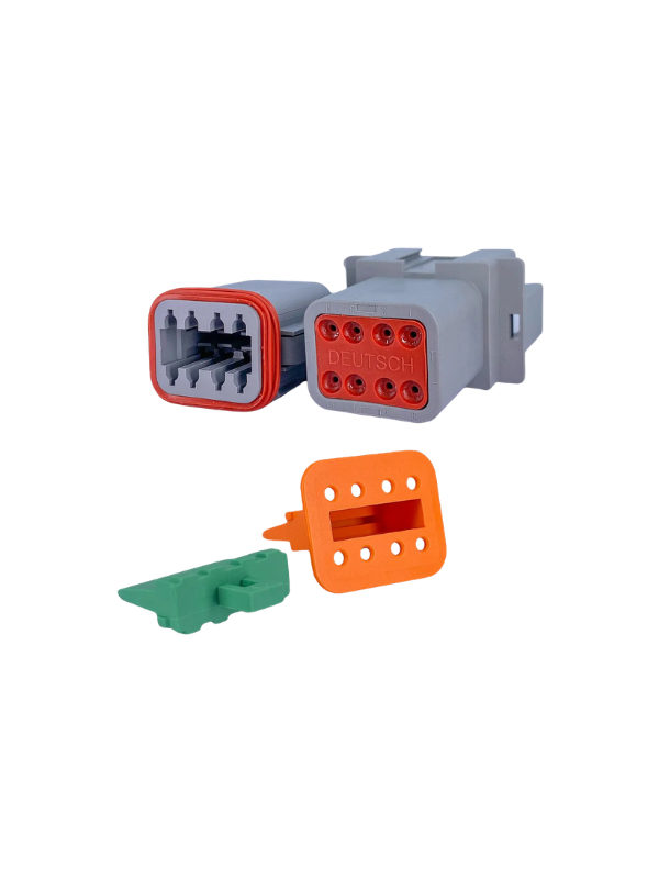Conector Deutsch Macho E Fêmea 8 Vias - Dt06-8s Dt04-8p