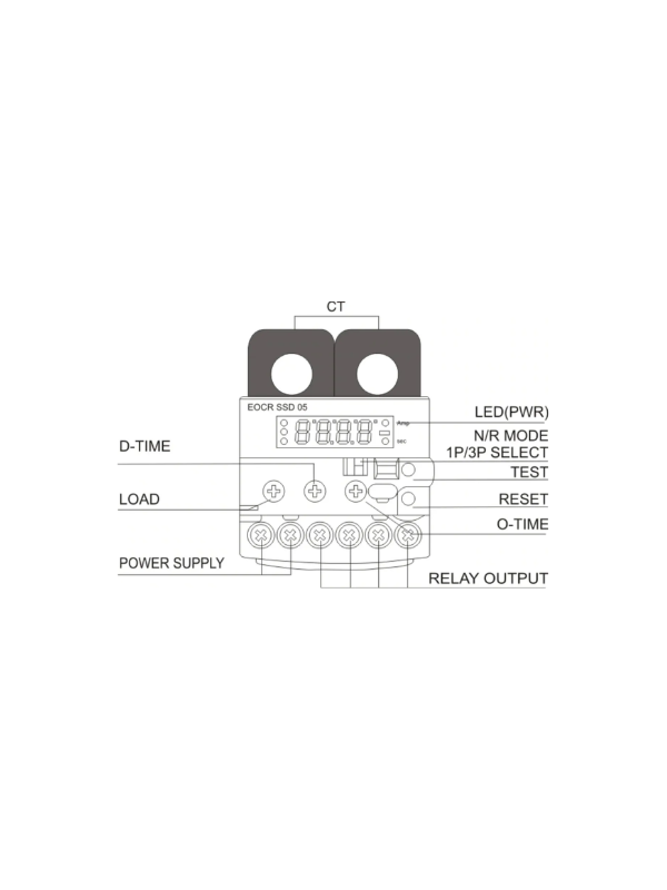 Relé Térmico De Proteção Para Motor 0,5 à 6A - EOCR-SSD