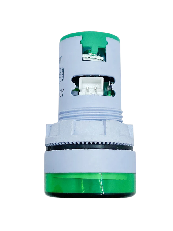 KIT 3X - Voltímetro E Amperímetro AD16-22VAM - 22mm VERDE