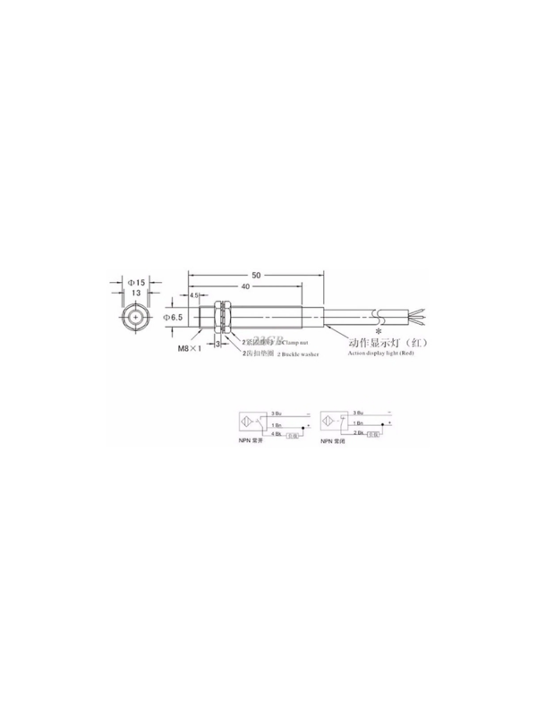 Sensor Pnp 8mm 6-36vdc Sensor Indutivo Contato Aberto M8 No