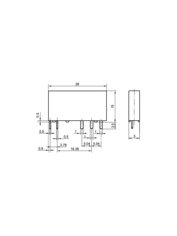 10x Relé Acoplador Fino Hf41f 24v Para Base 24-zst Rele Fino
