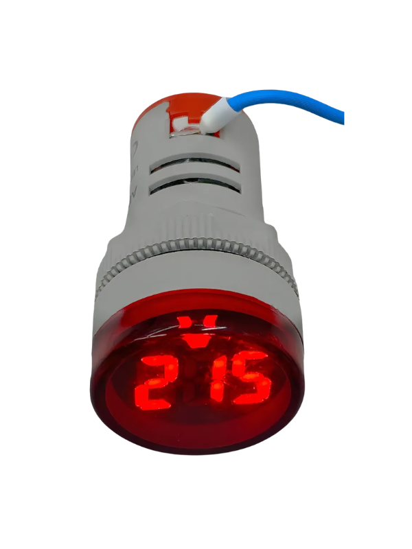 Voltímetro AD16-22VM - 22mm VERMELHO