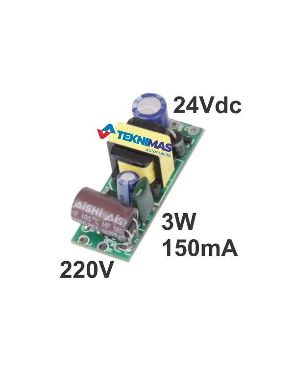 Fonte Isolada Bivolt Saída 24vdc 3w 150ma Ac Dc Plb03a