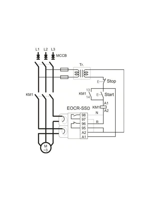 Relé Térmico De Proteção Para Motor 0,5 à 6A - EOCR-SSD