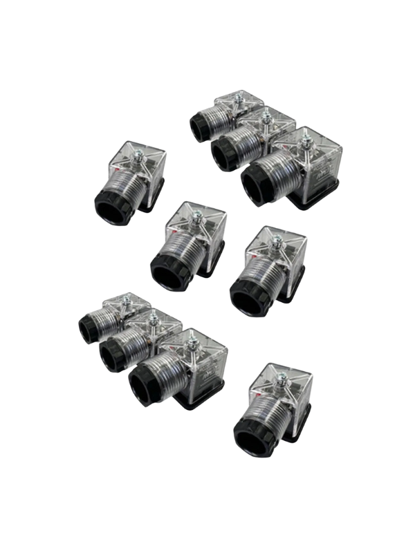10x Conector P/ Válvula Norma Din 43650 Plug De Bobina 24vdc