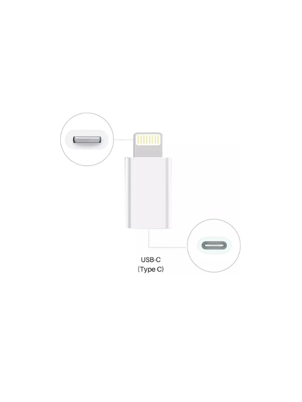 Adaptador Usb-c Fêmea P/ Lightning Macho Plug Para Celular