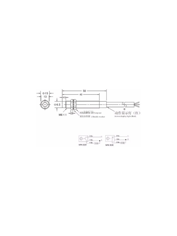 Sensor Indutivo  LJ8A3-2-Z/BY PNP M8