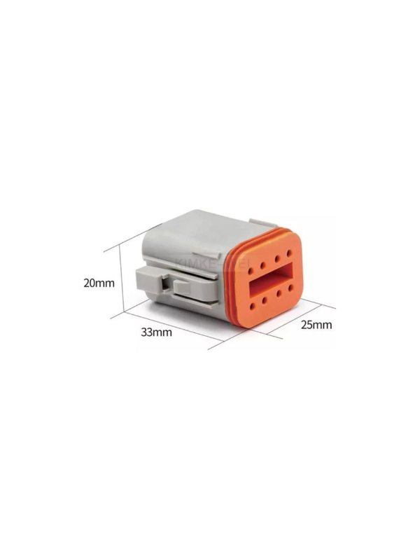 Conector À Prova D'água 8p Vedação Automotiva Dt04-8pa-l012