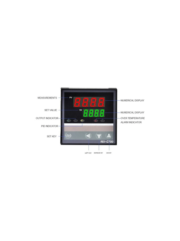 Controlador Temperatura Digital Rex-c700 Alimentação 220vac