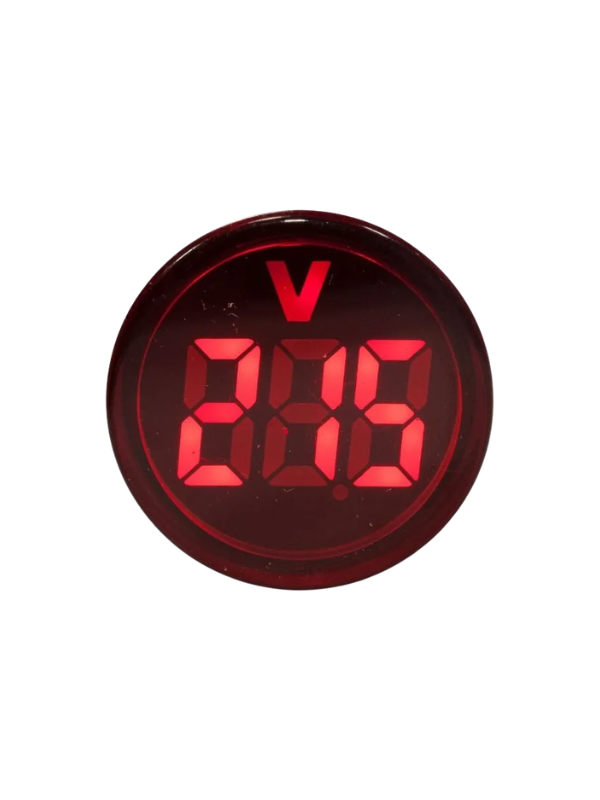 Voltímetro AD16-22VM - 22mm VERMELHO