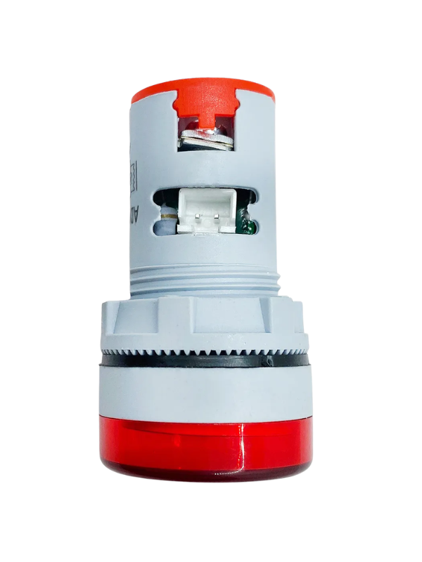 Voltímetro E Amperímetro AD16-22VAM - 22mm VERMELHO