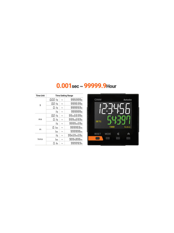 Contador Temporizador Digital Autonics Cx6m-2p4 6 Dígitos Relé 3a