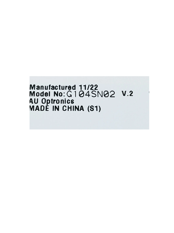 Display G104sn02 V.2 Au Optronic Lcd Auo Chen Hsong Haitian