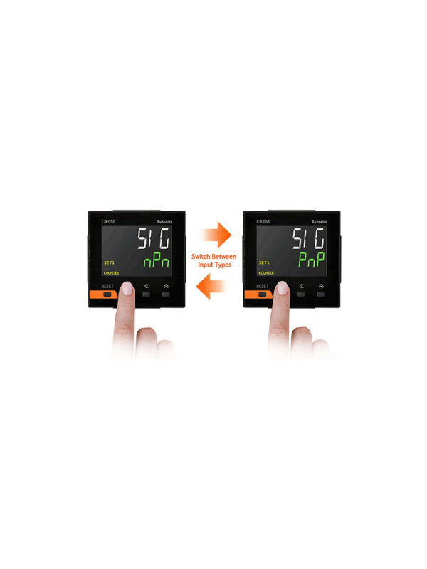Temporizador Autonics Cx6m-2p2 C/ 2 Saídas A Rele 6 Dígitos